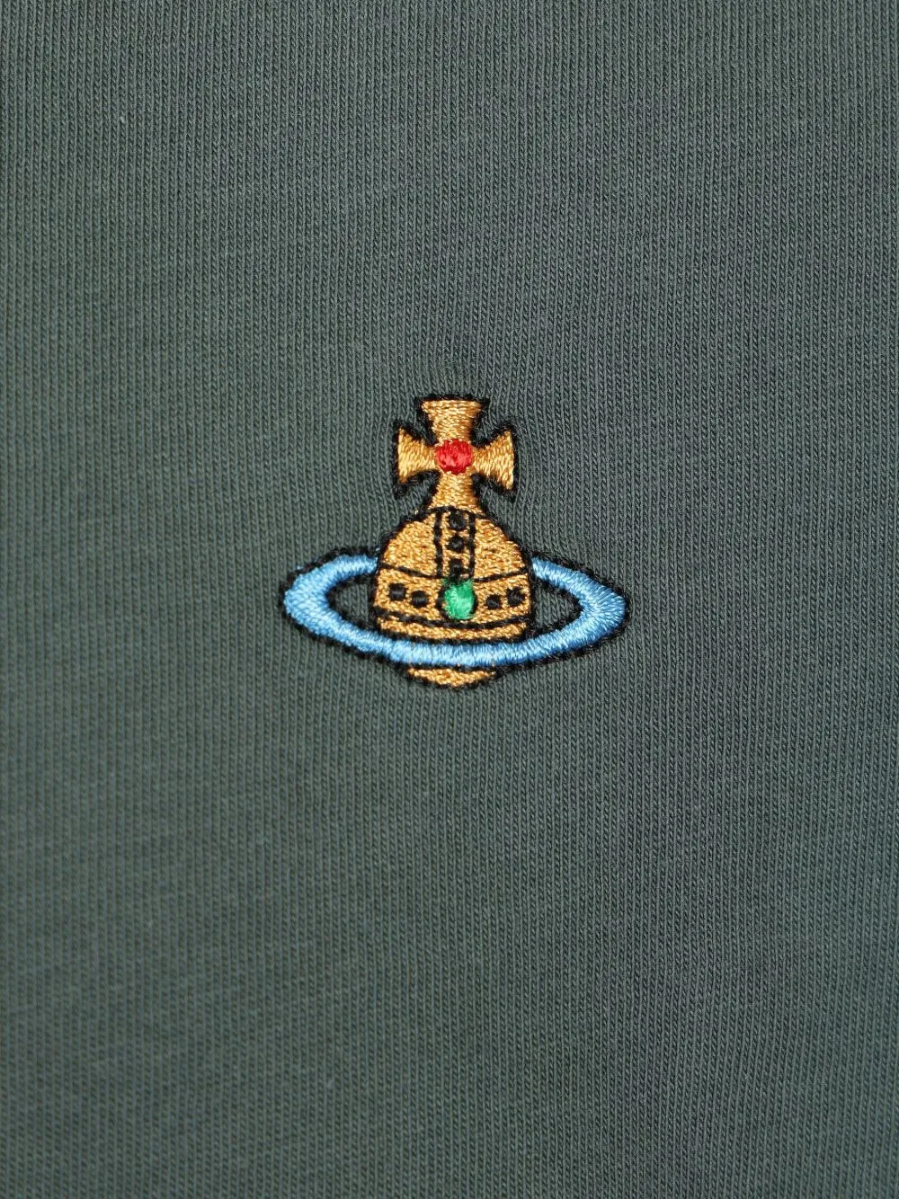 Vivienne Westwood Klassiek T-shirt met veelkleurige Orb Groen
