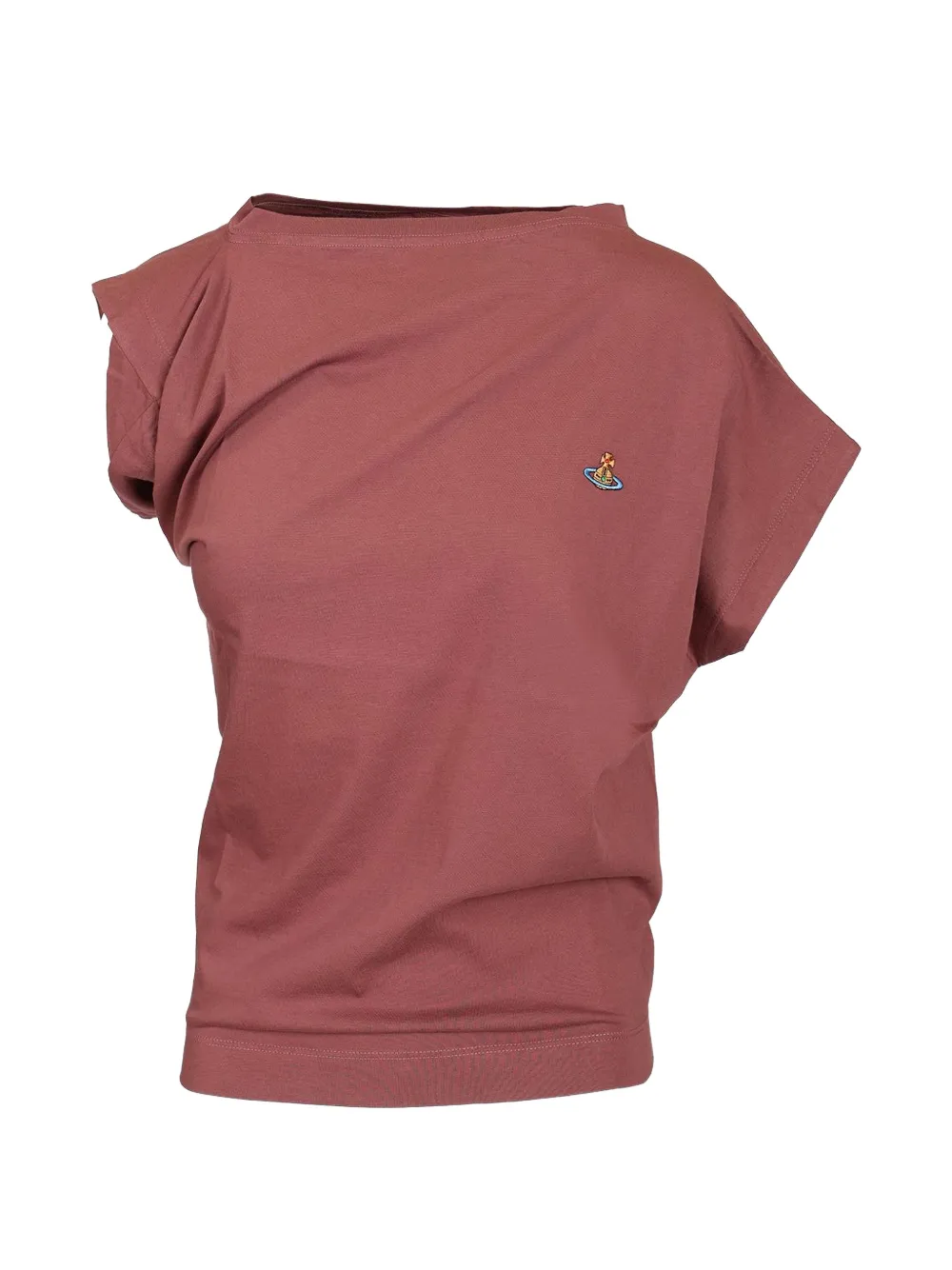 Vivienne Westwood Hebo Orb-embroidered draped top - Rot