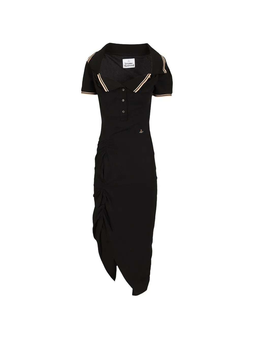 Vivienne Westwood Long Monday Pulling polo-collar midi dress - Schwarz