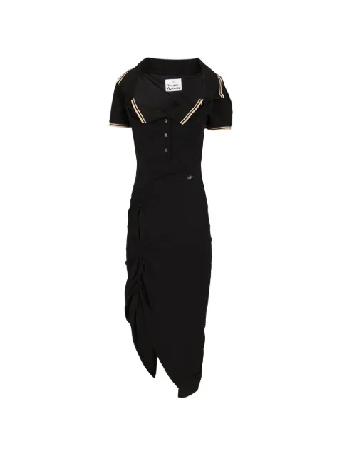 Vivienne Westwood Long Monday Pulling polo-collar midi dress