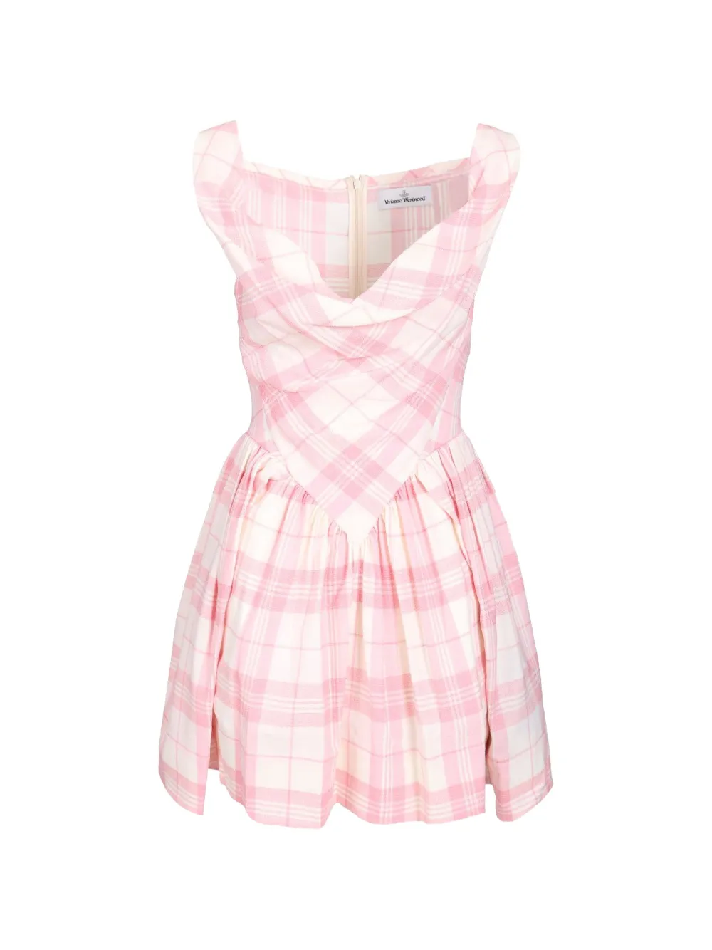 Vivienne Westwood Sunday check-pattern mini dress - Rosa