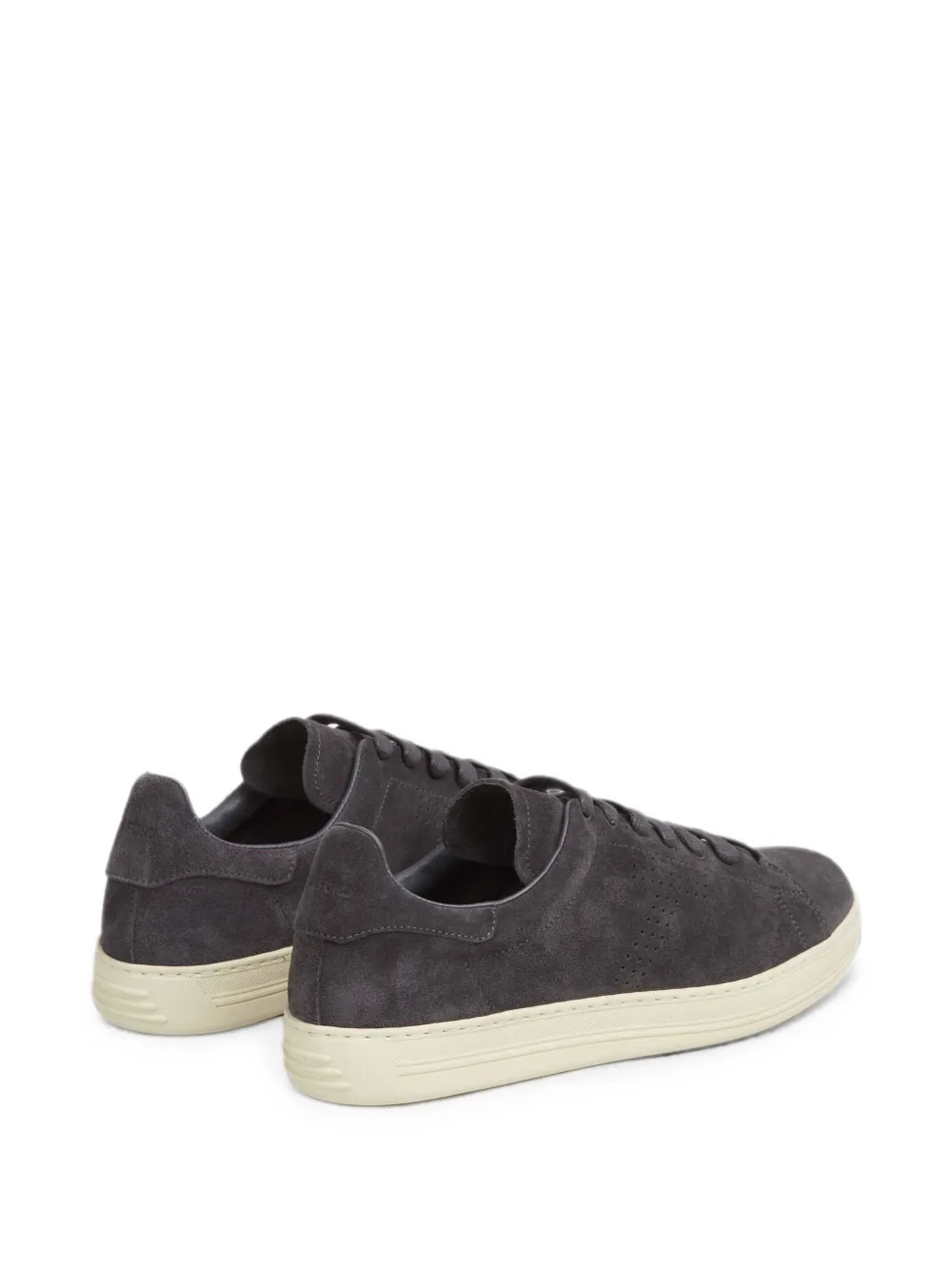 TOM FORD perforated-logo suede sneakers Grijs