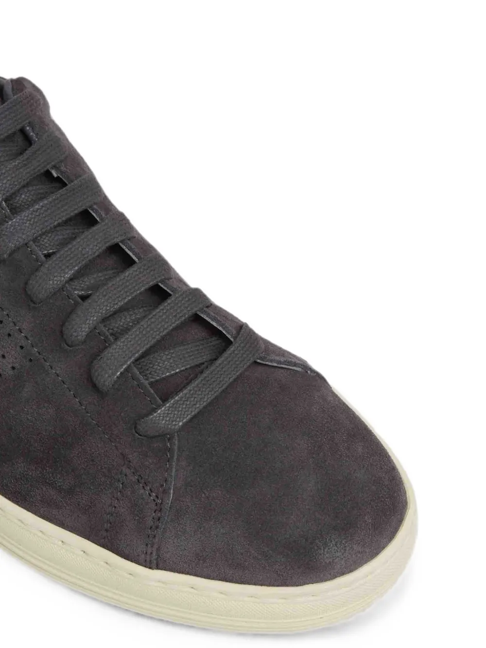 TOM FORD perforated-logo suede sneakers Grijs