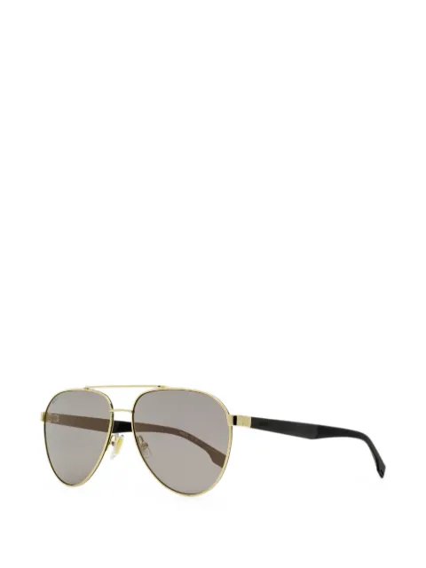 BOSS double-bridge pilot sunglasses