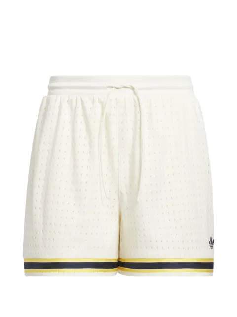 adidas perforated stripe-detail shorts