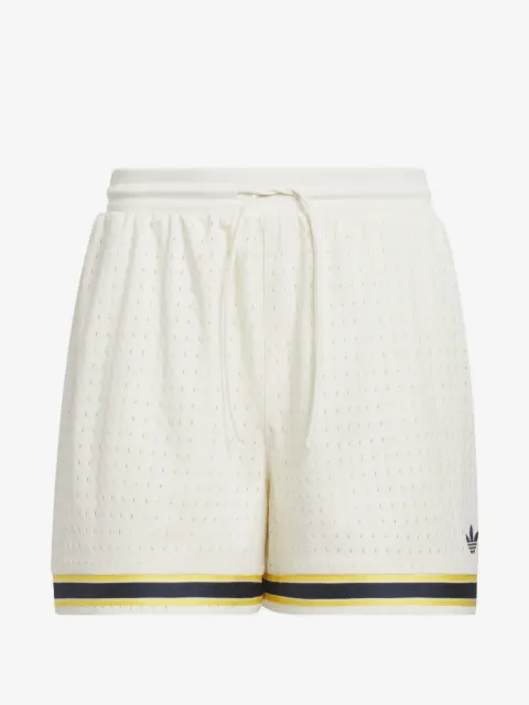 adidas perforated stripe-detail shorts