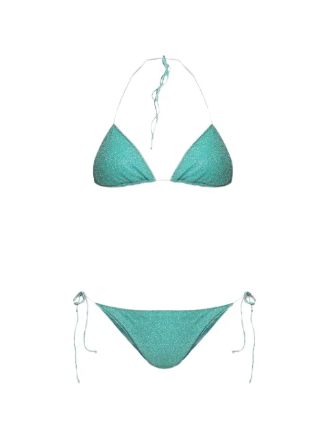 Oséree Lurex tie-fastening bikini