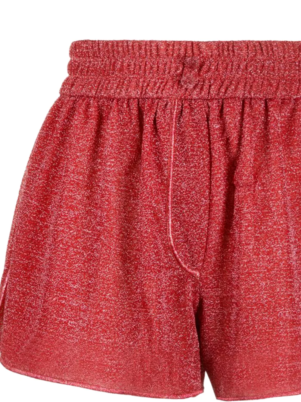 Oséree Shorts met elastische taille en glitters Rood