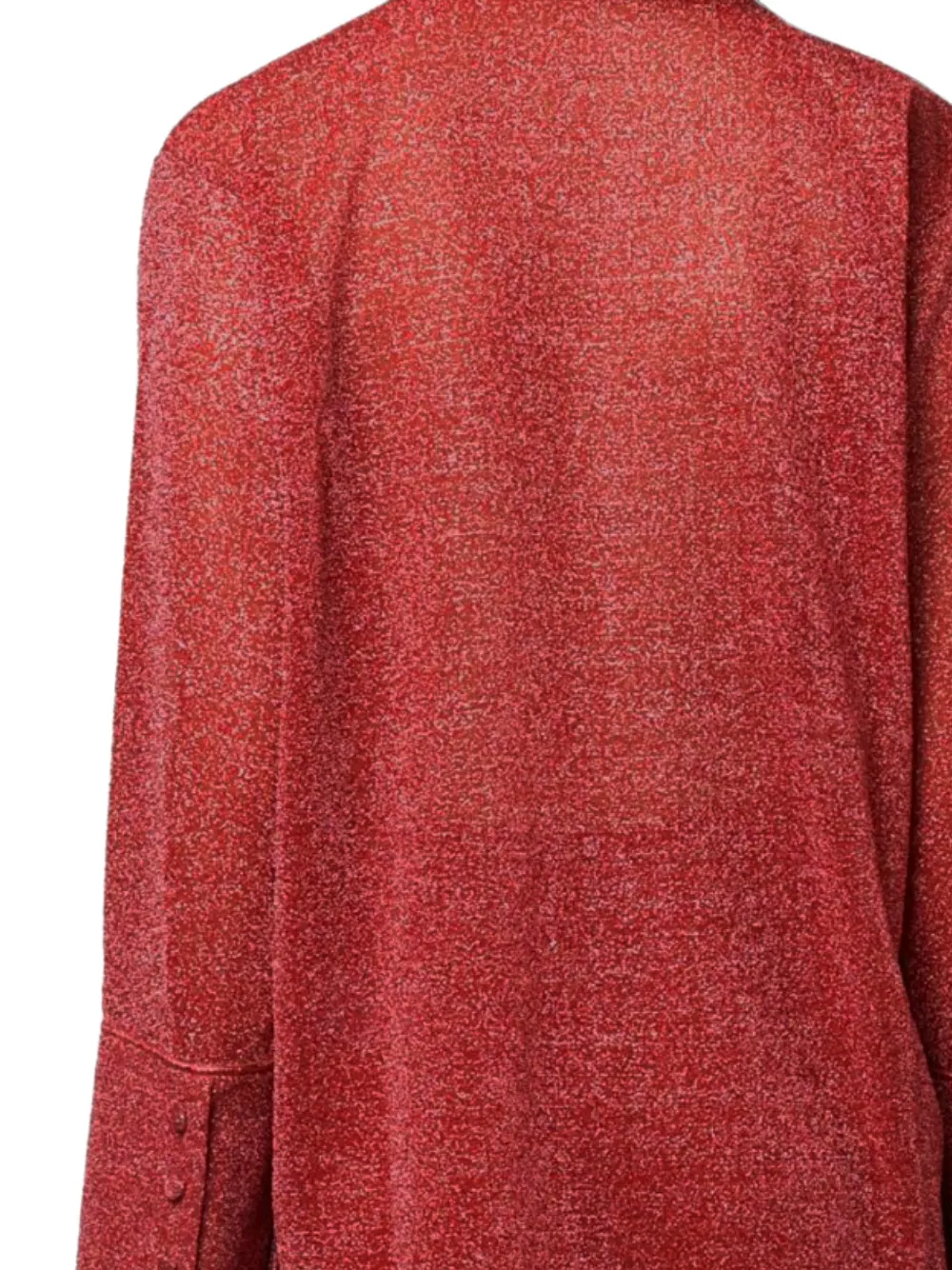 Oséree Button-down blouse met metallic-effect Rood