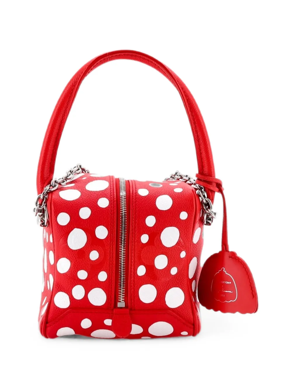  Louis Vuitton Pre-owned Bolso Satchel Square Bag Yayoi Kusama Infinity Dots De Piel Empreinte Con Motivo Monogram Giant - Rojo 