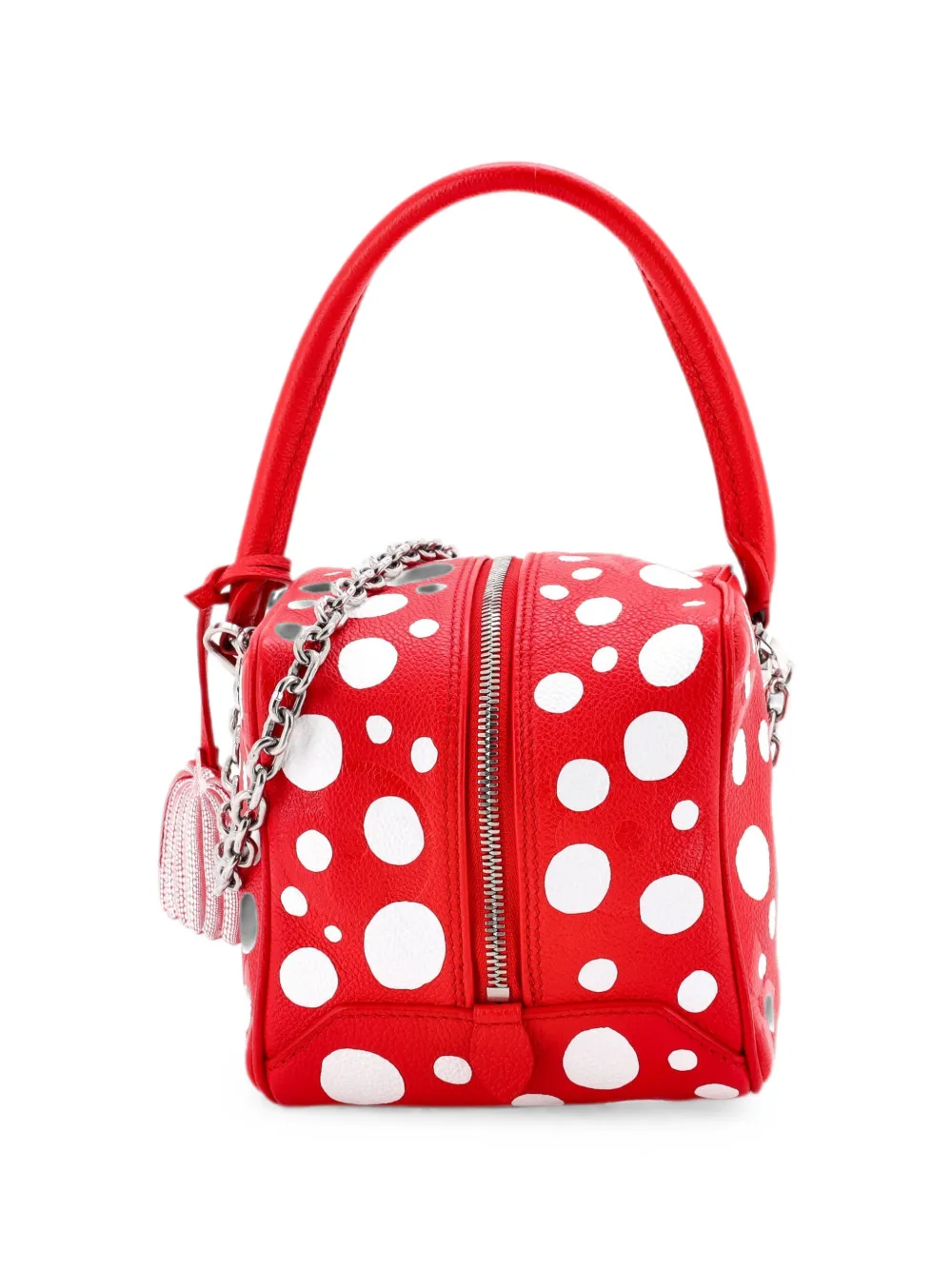  Louis Vuitton Pre-owned Bolso Satchel Square Bag Yayoi Kusama Infinity Dots De Piel Empreinte Con Motivo Monogram Giant - Rojo 
