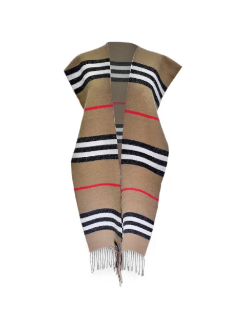 Burberry Pre-Owned Icon Stripe fringe-detail scarf