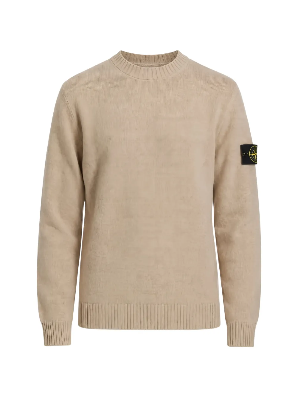 Stone Island logo-patch crew-neck sweater - Toni neutri