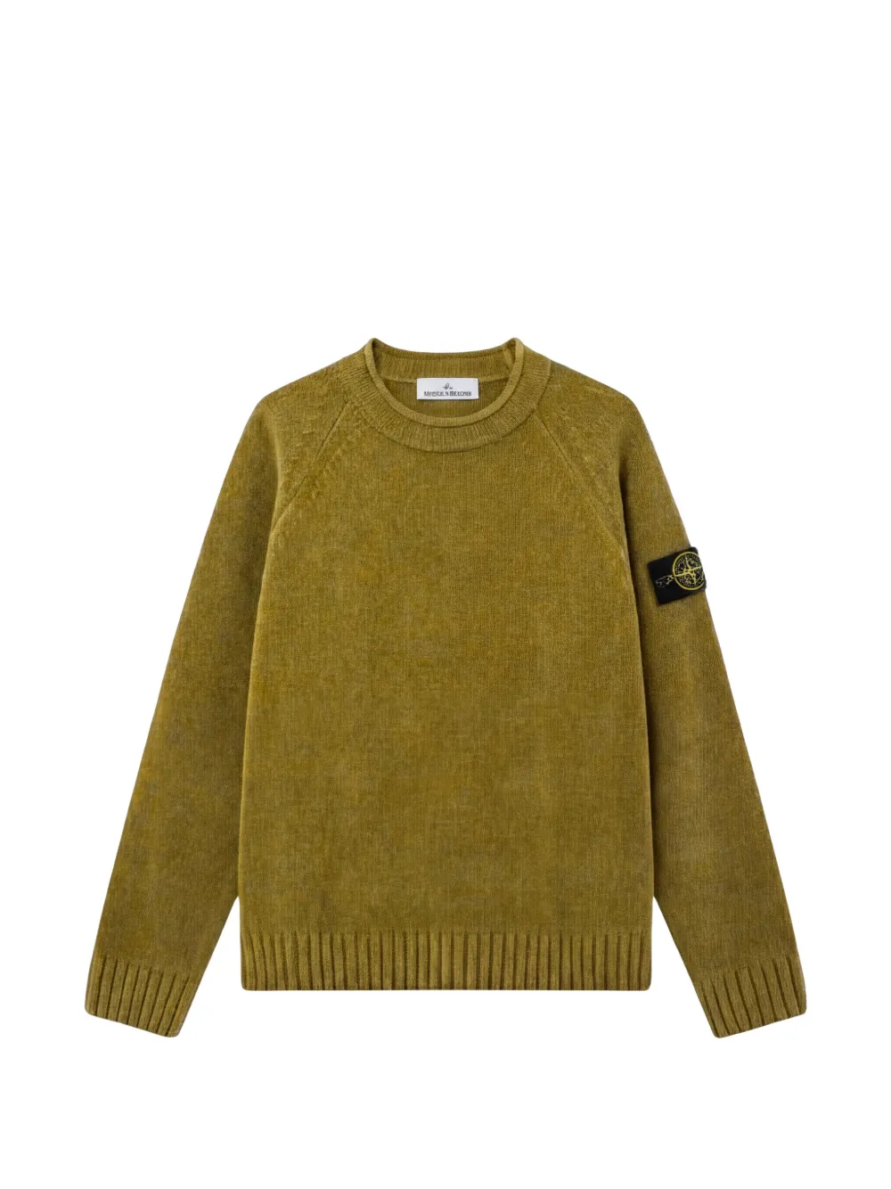 Stone Island 5100013 Mouliné-Pullover aus Baumwoll-Chenille - Grün