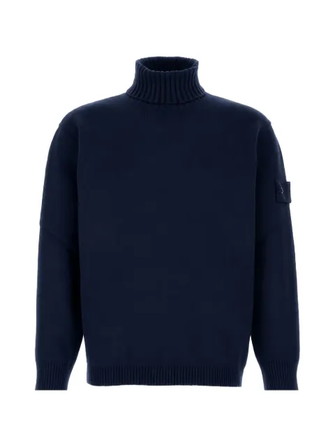 Stone Island logo-patch roll-neck sweater