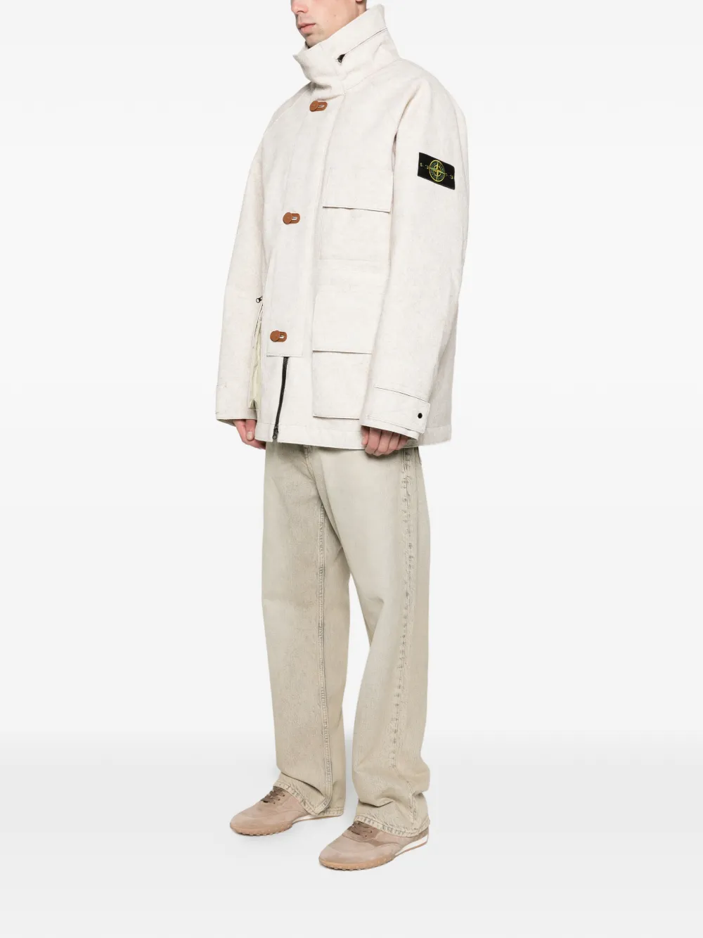 Stone Island 4100038 panno coagulato parka Beige