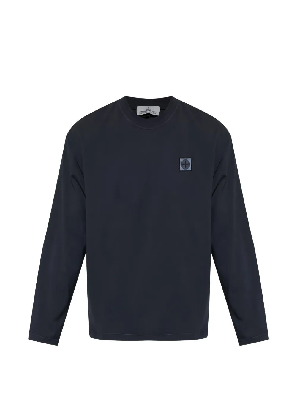 Stone Island logo-patch long-sleeve T-shirt - Blu