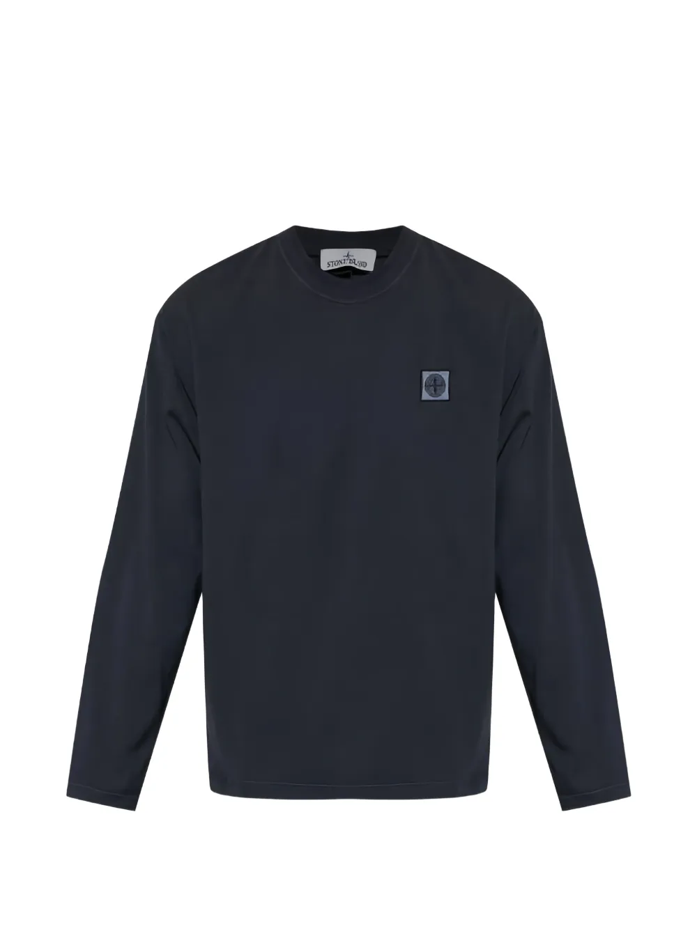 Stone Island logo-patch long-sleeve T-shirt - Blu