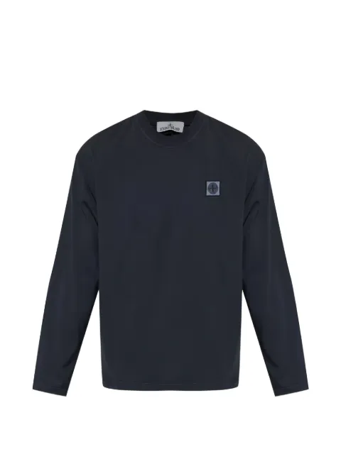 Stone Island playera manga larga con parche del logo