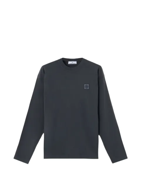Stone Island playera manga larga con parche del logo
