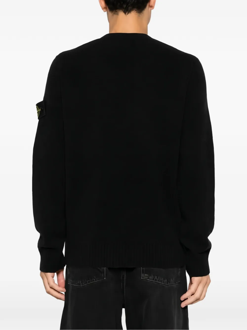 Stone Island Compass-patch sweater Zwart