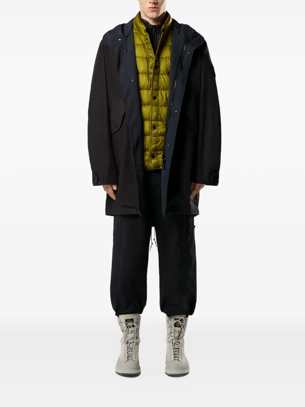 Stone Island 7100013 Dense Oxford nylon-tc parka Grijs