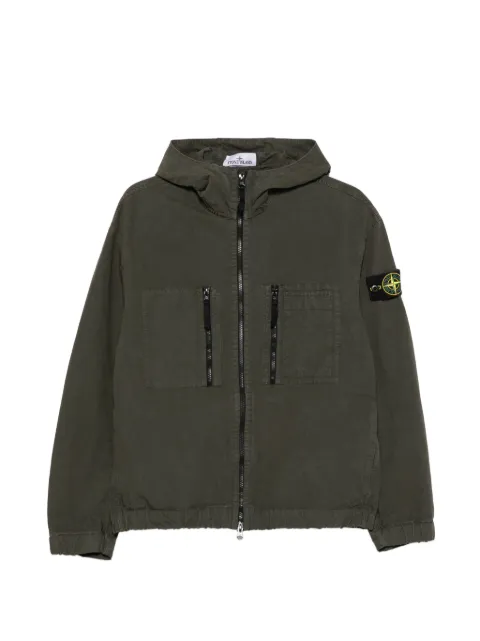 Stone Island logo-patch hooded jacket