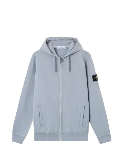 Stone Island 6100067 brushed organic-cotton fleece hooded sweatshirt
