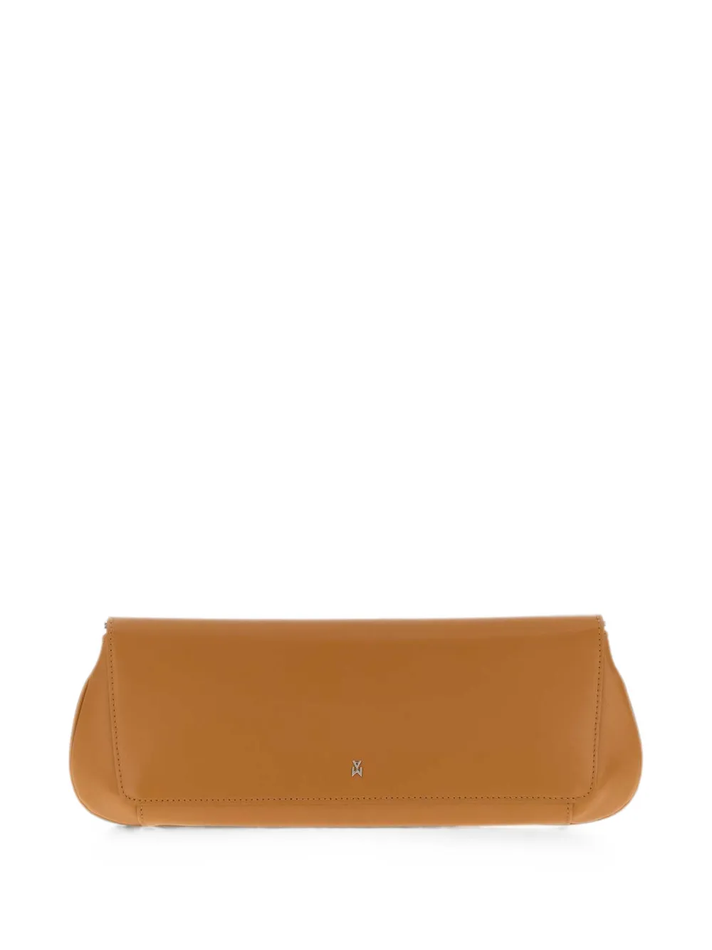Amina Muaddi Ami clutch met logoplakkaat Beige