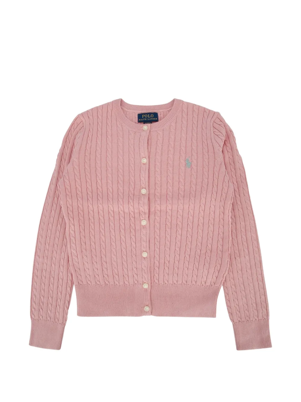POLO RALPH LAUREN KIDS cable-knit cardigan - Rosa