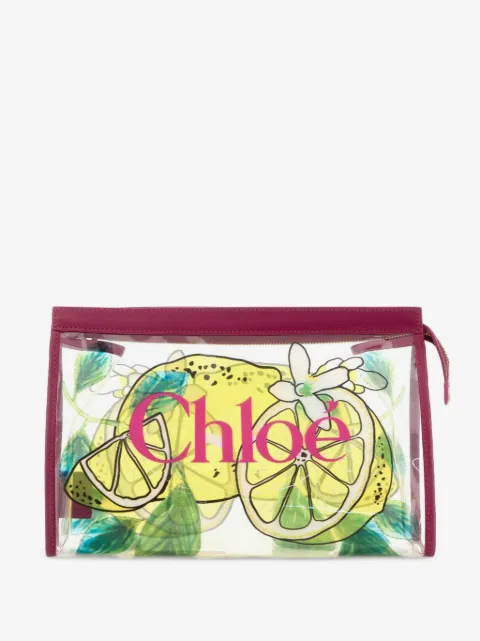 Chloé Soleil lemon-print clutch bag
