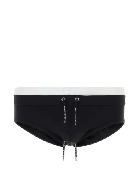 Dolce & Gabbana logo-patch drawstring swimming briefs