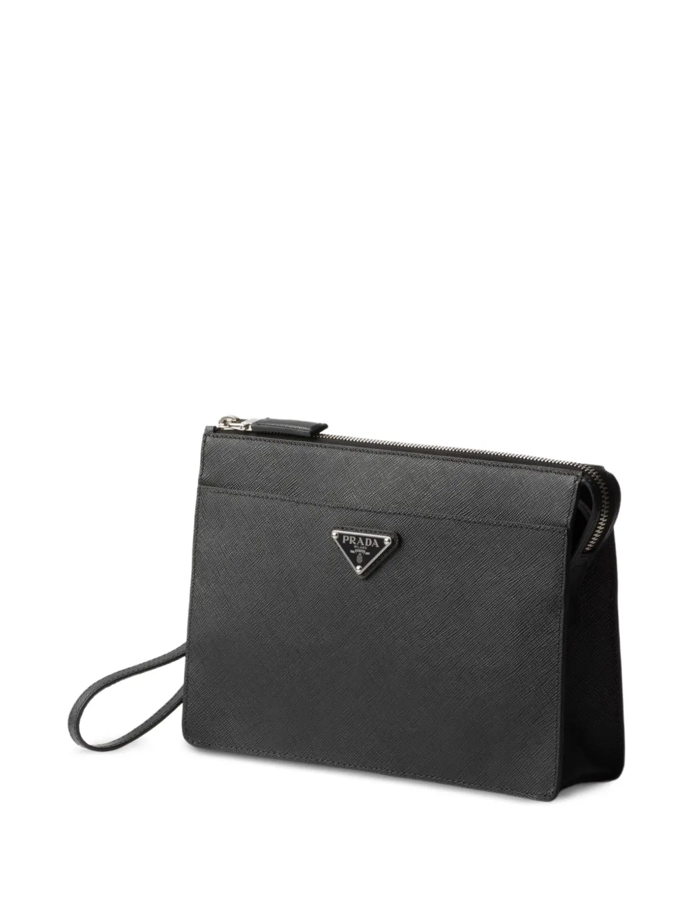 PRADA サフィアーノ ロケット クラッチバッグ Prada サフィアーノレザー クラッチバッグ | ブラック | FARFETCH JP
