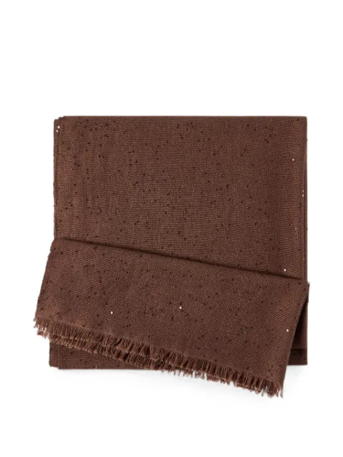 Brunello Cucinelli cashmere and silk Diamond yarn scarf