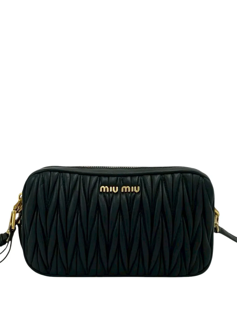 Miu Miu Pre-Owned Borsa a tracolla in nappa matelassé 2010-2026 - Nero