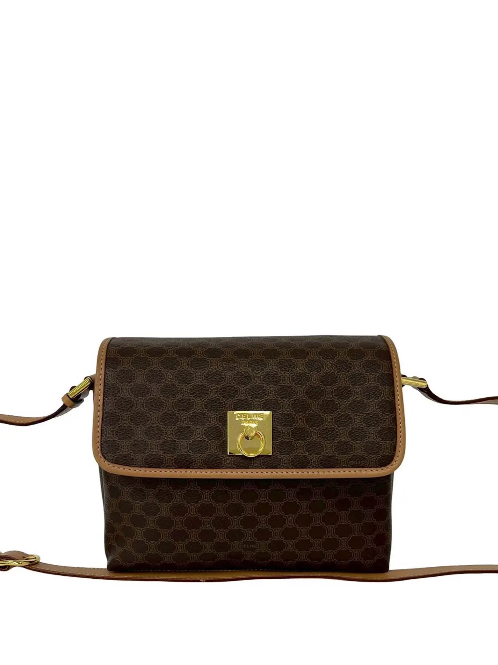 Celine Pre-Owned Borsa a tracolla Macadam in tela cerata 2014 - Marrone