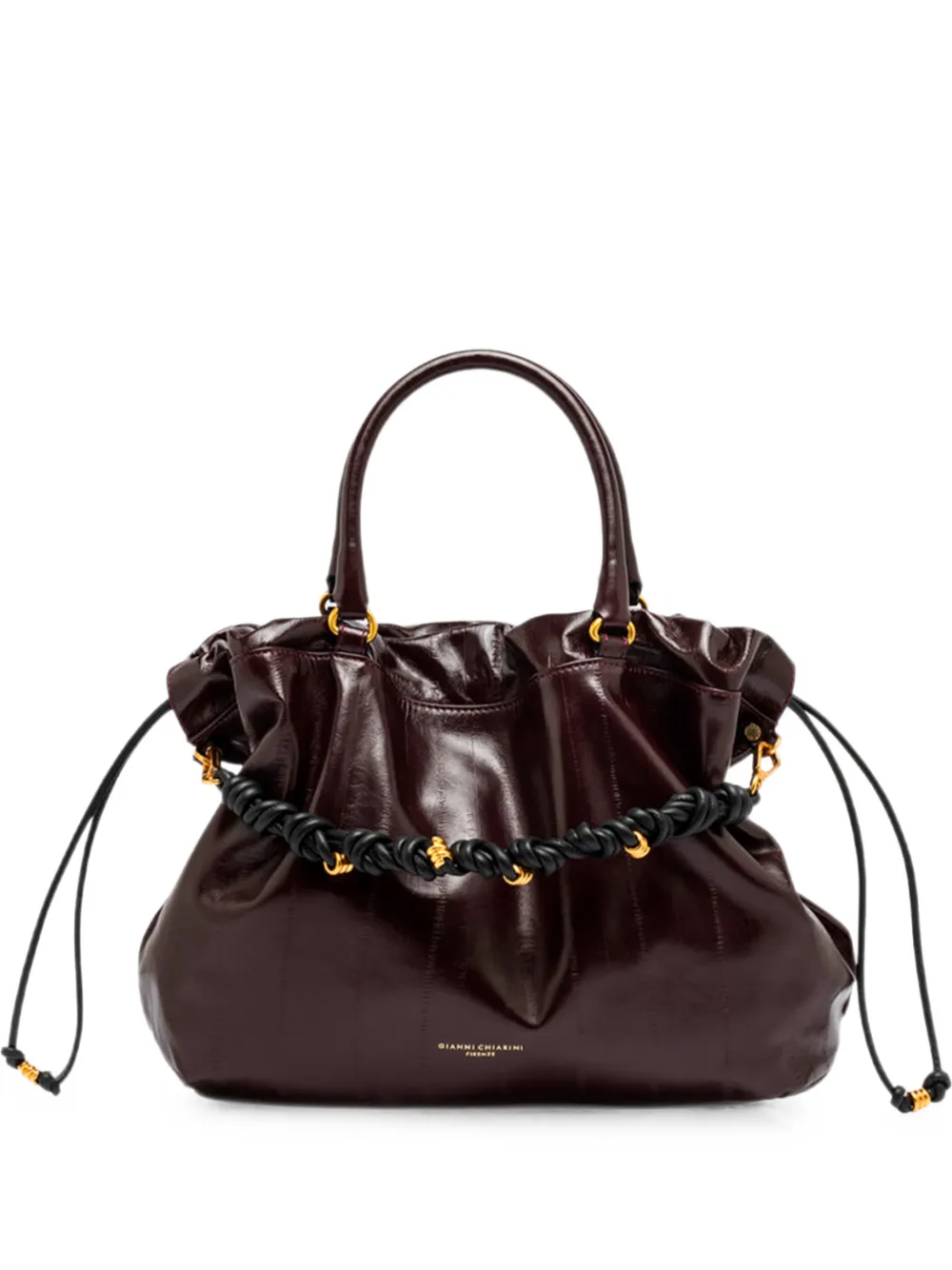 GIANNI CHIARINI large Morgana leather shoulder bag - Rosso