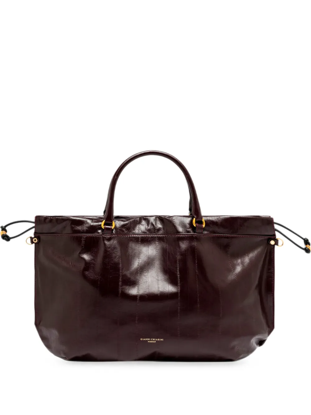 GIANNI CHIARINI Morgana grote leren schoudertas Rood