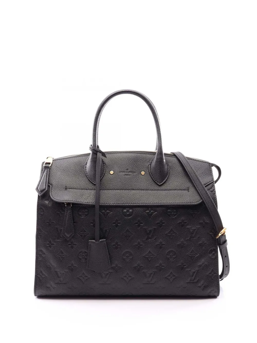 Louis Vuitton Pre-Owned Borsa a tracolla Pont Neuf mini in pelle Empreinte con monogramma 2016 - Nero
