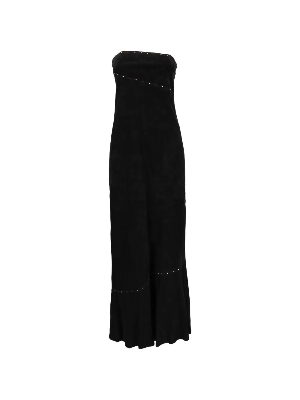 margherita mosconi studded strapless maxi dress - Nero