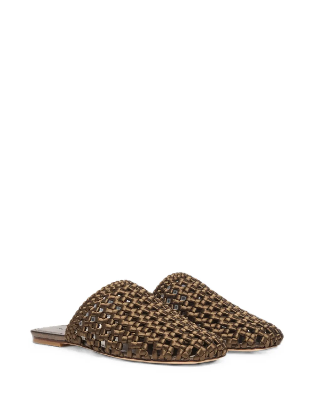  Stuart Weitzman Marina Woven Mules - Marrón 