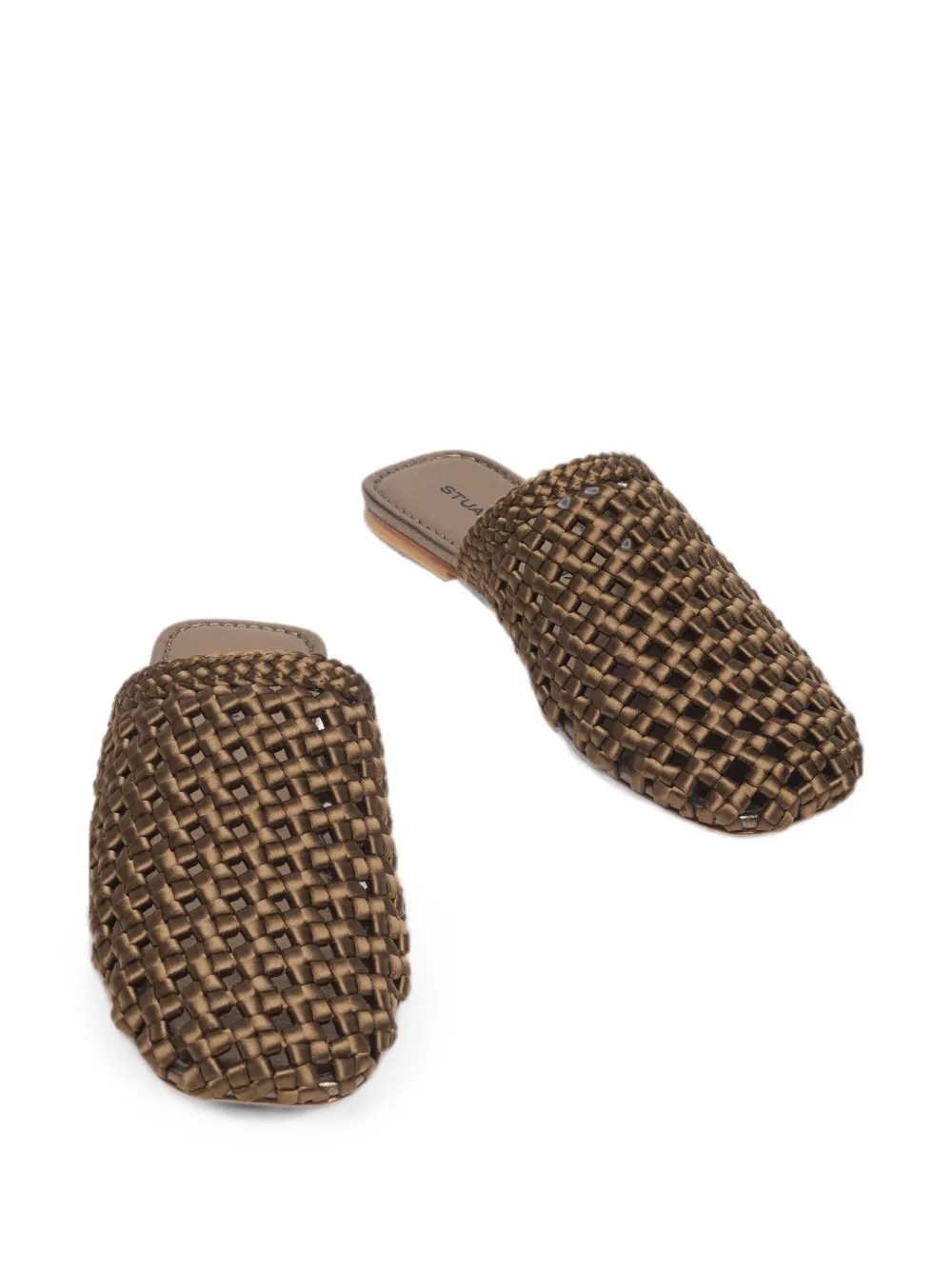  Stuart Weitzman Marina Woven Mules - Marrón 