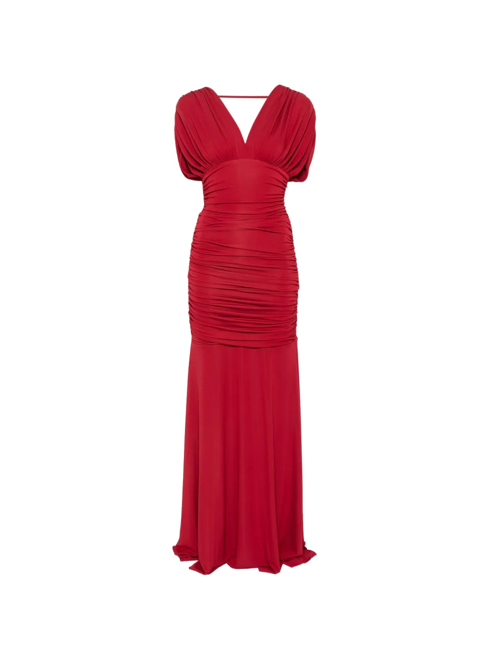 SIMKHAI Norvelle ruched maxi dress - Rosso