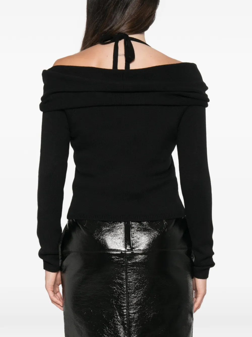 SIMKHAI Cambria off-shoulder trui Zwart