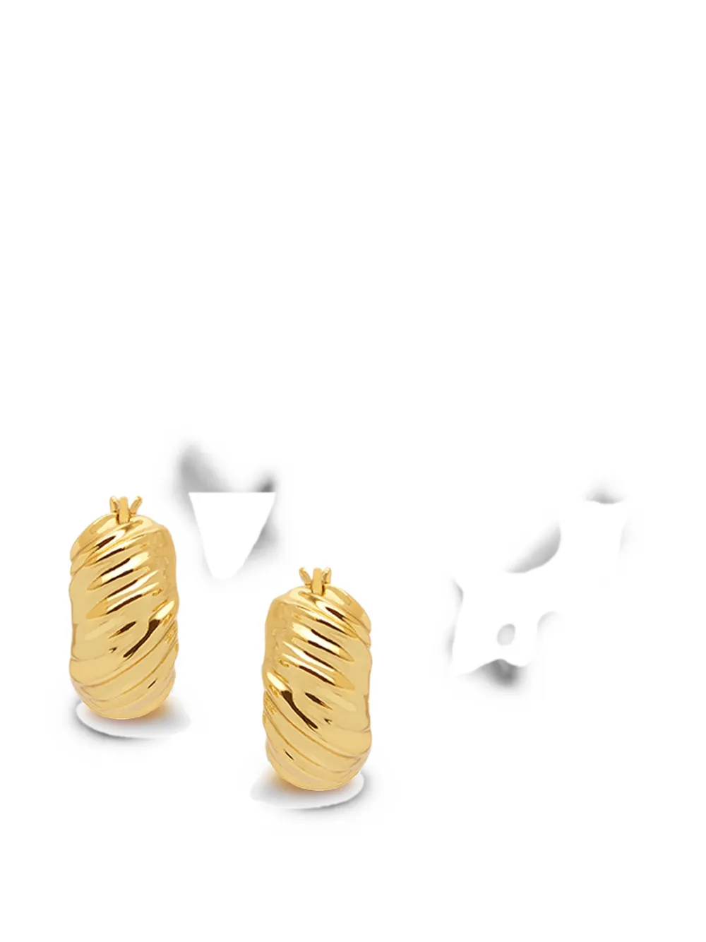 YOJ Kola ribbed hoop earrings - Oro