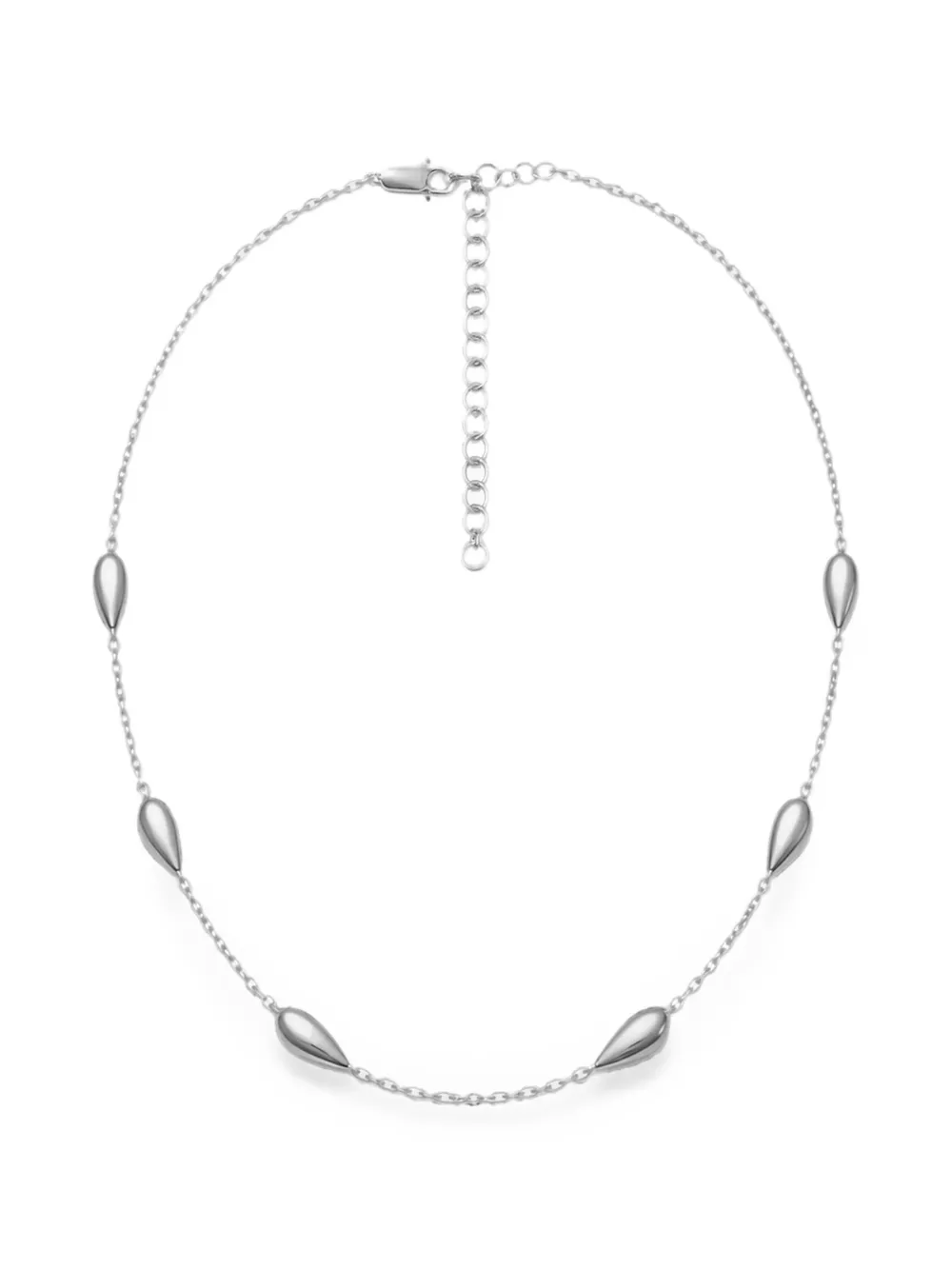 YOJ Eos Flow teardrop-pendant necklace - Argento