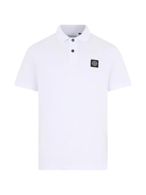 Stone Island logo-patch polo shirt