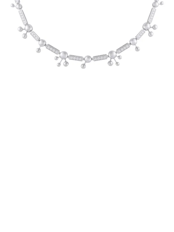 Bvlgari Pre-owned Astrale Diamond Necklace in Silver