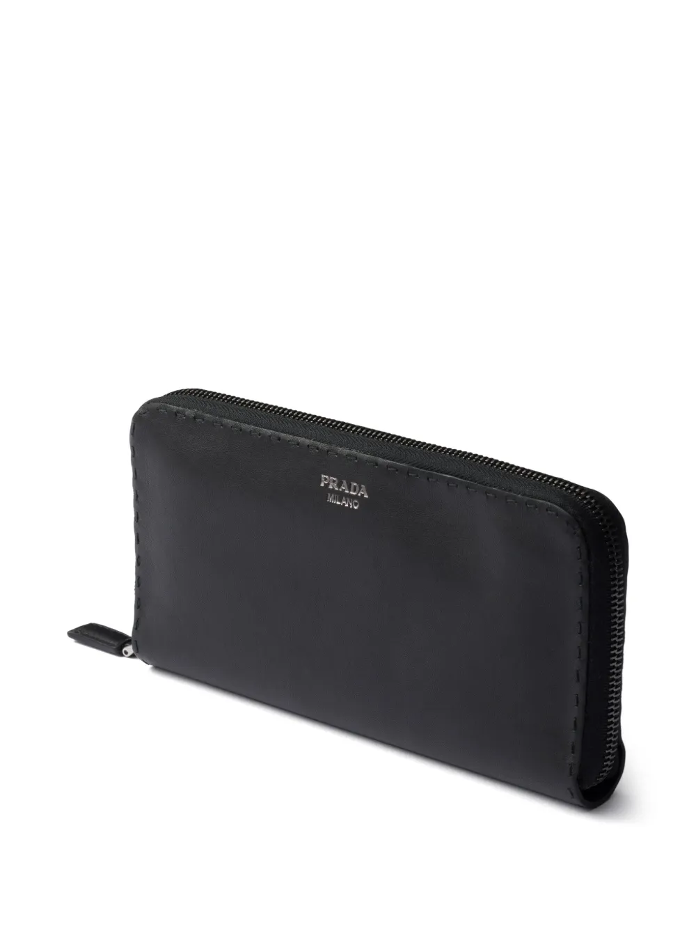 Prada Leren portemonnee Zwart