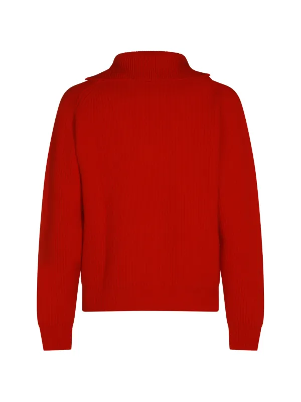 ジルサンダー ハーフジップセーター　JIL SANDER Jil Sander ハーフジップ セーター | レッド | FARFETCH JP